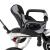 Tricicleta 3in1 105x52x94 cm, sezut rotativ 360°, roti fara aer, copertina reglabila, negru Household NewTrend