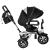 Tricicleta 3in1 105x52x94 cm, sezut rotativ 360°, roti fara aer, copertina reglabila, negru Household NewTrend
