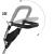 Tricicleta 3in1 105x52x94 cm, sezut rotativ 360°, roti fara aer, copertina reglabila, negru Household NewTrend