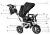 Tricicleta 3in1 105x52x94 cm, sezut rotativ 360°, roti fara aer, copertina reglabila, negru Household NewTrend
