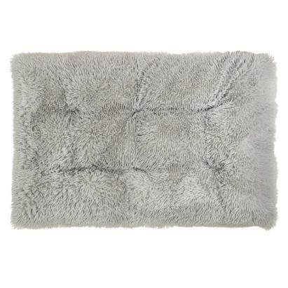 Pat ortopedic pentru caini, dreptunghiular, husa detasabila, 115x80x6 cm, gri Household NewTrend