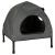 Casuta cu pat pentru caini si pisici, cu acoperis detasabil si baza ventilata, 54x44x60 cm, negru Household NewTrend