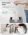 SONGMICS Cos rufe cu capac, ratan sintetic si sac detasabil, 90 L, 46x33x60 cm, gri Household NewTrend