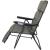 Scaun de gradina cu perna, reglaj pe pozitii, cadru metalic pliabil, 57x83x106 cm, gri Household NewTrend
