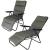 Scaun de gradina cu perna, reglaj pe pozitii, cadru metalic pliabil, 57x83x106 cm, gri Household NewTrend