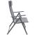 Set 2 scaune reglabile de gradina cu tetiera, textilene si cadru metalic, 57x68x106 cm, gri Household NewTrend