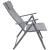 Set 2 scaune reglabile de gradina cu tetiera, textilene si cadru metalic, 57x68x106 cm, gri Household NewTrend