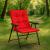 Scaun pliabil de gradina cu perna, structura metalica, 59x66x90 cm, rosu Household NewTrend