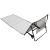 Sezlong de plaja pliabil, spatar cu cadru metalic, reglabil, 150x47 cm, gri Household NewTrend