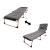 Sezlong pliabil cu 4 trepte, reglaj spatar, otel si material Oxford, 193x66x23 cm, gri Household NewTrend