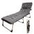 Sezlong pliabil cu 4 trepte, reglaj spatar, otel si material Oxford, 193x66x23 cm, gri Household NewTrend