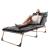 Sezlong pliabil cu 4 trepte, reglaj spatar, otel si material Oxford, 193x66x23 cm, gri Household NewTrend