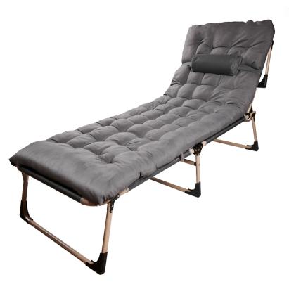 Sezlong pliabil cu 4 trepte, reglaj spatar, otel si material Oxford, 193x66x23 cm, gri Household NewTrend