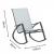 Scaun balansoar de gradina din metal si textil, 60x104x95 cm, capacitate 120 kg, gri Household NewTrend