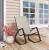 Scaun balansoar de gradina din metal si textil, 60x104x95 cm, capacitate 120 kg, crem Household NewTrend