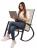 Scaun balansoar de gradina din metal si textil, 60x104x95 cm, capacitate 120 kg, crem Household NewTrend