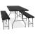 Set masa pliabila cu 2 banci, 180 cm, negru, HDPE si cadru metalic anticoroziv Household NewTrend