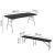 Set masa pliabila cu 2 banci, 180 cm, negru, HDPE si cadru metalic anticoroziv Household NewTrend