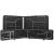 Set masa pliabila cu 2 banci, 180 cm, negru, HDPE si cadru metalic anticoroziv Household NewTrend