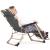 Sezlong pliabil cu perna si suport picioare reglabil, 176x66x92 cm, gri Household NewTrend