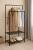 Suport haine 5Five Strongy cu bara dubla si roti, otel, 117x50x170 cm, negru Household NewTrend