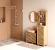 Dulap baie 5Five Sicela cu usa si rafturi, bambus, 38x33x168 cm, natur Household NewTrend