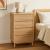 Noptiera Abana cu 4 sertare, PAL si MDF, 60x40x107 cm, bej Household NewTrend
