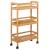 Etajera mobila Linha din bambus, 3 niveluri, dimensiuni compacte, 45x22x80 cm, natur Household NewTrend