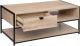 Masuta cafea 5Five Aliaj cu design rectangular, finisaj stejar, 100x40x50 cm, bej Household NewTrend