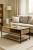 Masuta cafea 5Five Aliaj cu design rectangular, finisaj stejar, 100x40x50 cm, bej Household NewTrend