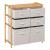 Etajera dubla 5Five Tidy Box, 6 compartimente, 66x33x78 cm, natur Household NewTrend