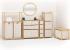 Dulap 5Five Tidy Box cu 5 rafturi, carton presat si bambus, 33x19x78 cm, bej Household NewTrend