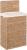 Cos rufe 5Five din trestie impletita, cadru metalic, 40 litri, 37x22x55 cm, maro Household NewTrend