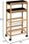 Carucior 5Five Blackwood cu 3 niveluri, bambus si MDF, 41x22x83 cm, natur si negru Household NewTrend