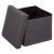 Taburet pliabil 5Five patrat cu spatiu de depozitare, MDF, 31x31x31 cm, gri inchis Household NewTrend