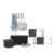 Taburet pliabil 5Five patrat cu spatiu de depozitare, MDF, 31x31x31 cm, gri inchis Household NewTrend