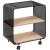 Etajera 5Five cu 2 compartimente, MDF si metal, 43x28x52 cm, negru Household NewTrend