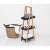 Etajera cu 3 rafturi 5Five Natureo, MDF si bambus, 30x18x82 cm, negru Household NewTrend