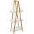 Etajera cu 3 rafturi 5Five Natureo, MDF si bambus, 30x18x82 cm, alb Household NewTrend