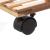 Etajera cu 4 rafturi 5Five Natureo pe roti, MDF si bambus, 40x30x88 cm, negru Household NewTrend