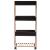 Etajera cu 4 rafturi 5Five Natureo pe roti, MDF si bambus, 40x30x88 cm, negru Household NewTrend