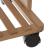 Etajera cu 4 rafturi 5Five Natureo pe roti, MDF si bambus, 40x30x88 cm, alb Household NewTrend