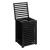 Cos rufe 5Five Sicela din lemn MDF, capacitate 65 litri, 40x40x58 cm, negru Household NewTrend