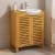 Dulap baie 5Five Sicela pentru lavoar, cu usi si rafturi, bambus si MDF, 60x28x80 cm, natur Household NewTrend