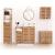Dulap baie 5Five Sicela pentru lavoar, cu usi si rafturi, bambus si MDF, 60x28x80 cm, natur Household NewTrend
