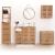 Dulap suspendat 5Five Sicela cu usa si rafturi, bambus si MDF, 52x20x59 cm, natur Household NewTrend