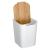 Cos gunoi 5Five Natureo cu capac, polipropilena si bambus, 5 litri, 22x19x24 cm, alb Household NewTrend