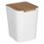 Cos gunoi 5Five Natureo cu capac, polipropilena si bambus, 5 litri, 22x19x24 cm, alb Household NewTrend