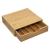 Suport capsule 5Five din bambus cu sertar mare si separatoare detasabile, 35x31x8 cm, natur Household NewTrend