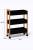 Etajera cu roti Atmosphera Natureo cu 3 niveluri, bambus si MDF, 41x20x81 cm, negru Household NewTrend